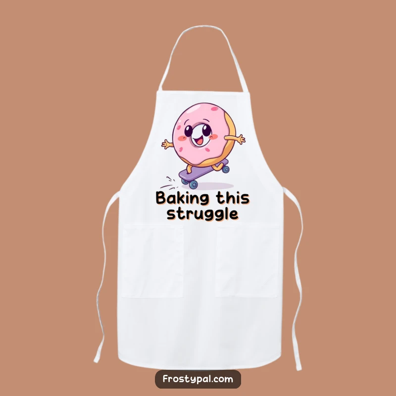 Funny Donut Skater Apron - Cook with Determined Gusto!