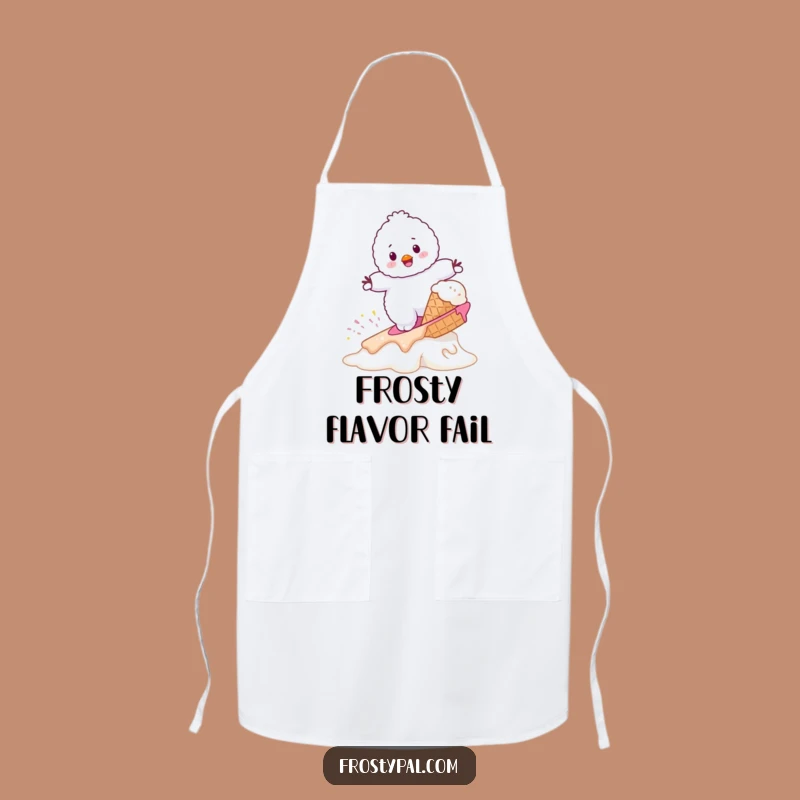 Funny Snowman Surf Ice Cream Apron - Kitchen Wacky Wear Gift