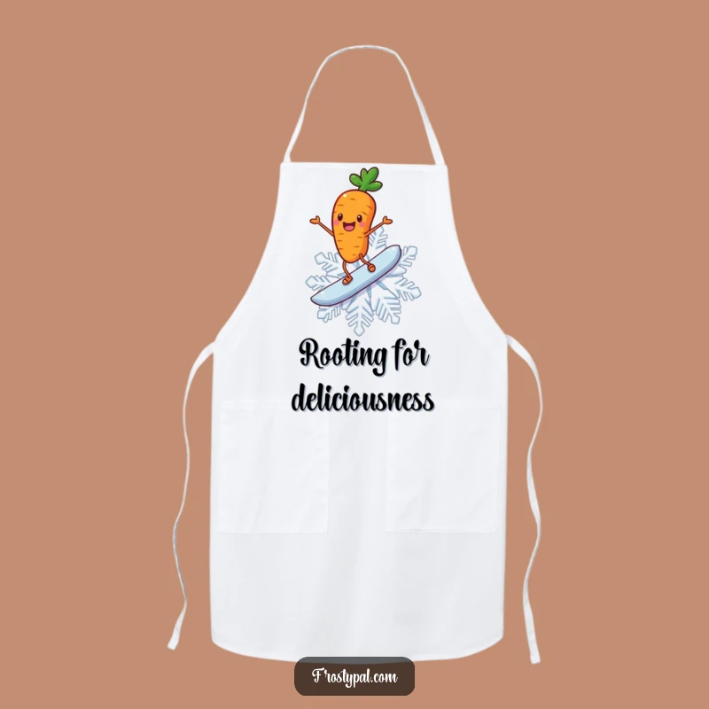 Funny Carrot Apron: Kitchen Snow Surfer, Hilarious Chef Wear for Fun Cooks