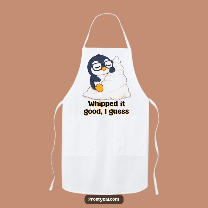 Funny Penguin Apron: Creamy Kitchen Slide, Hilarious Chef Wear for Sweet Cooks