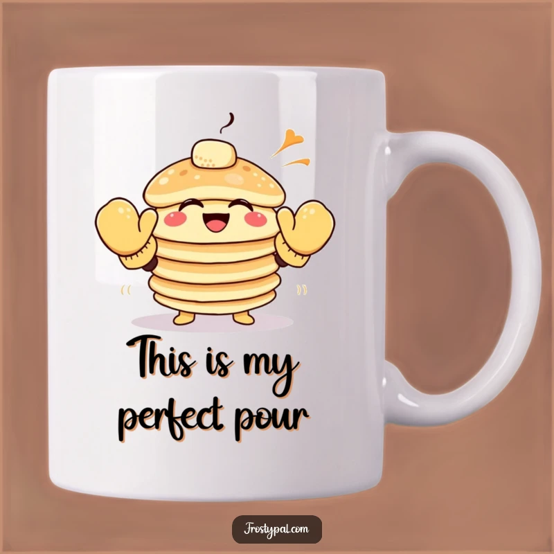 Funny Pancake High-Five Mug: Wind Chaser Breakfast, Hilarious Cartoon Gift for Food Lovers