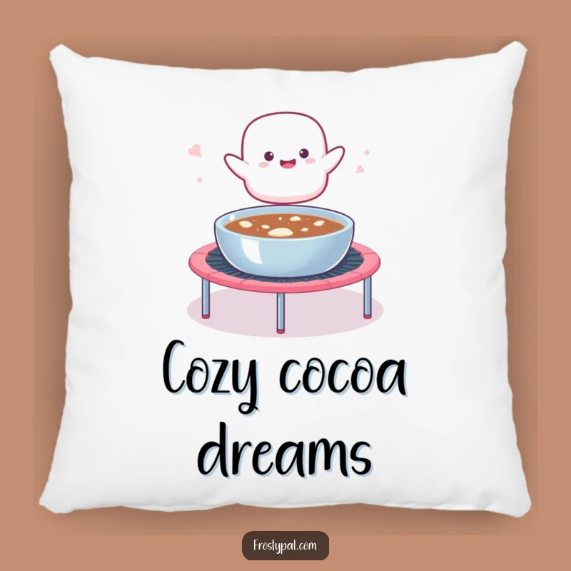 Funny Marshmallow Cocoa Pillow - Cozy Comfort for Sweet Dreams!