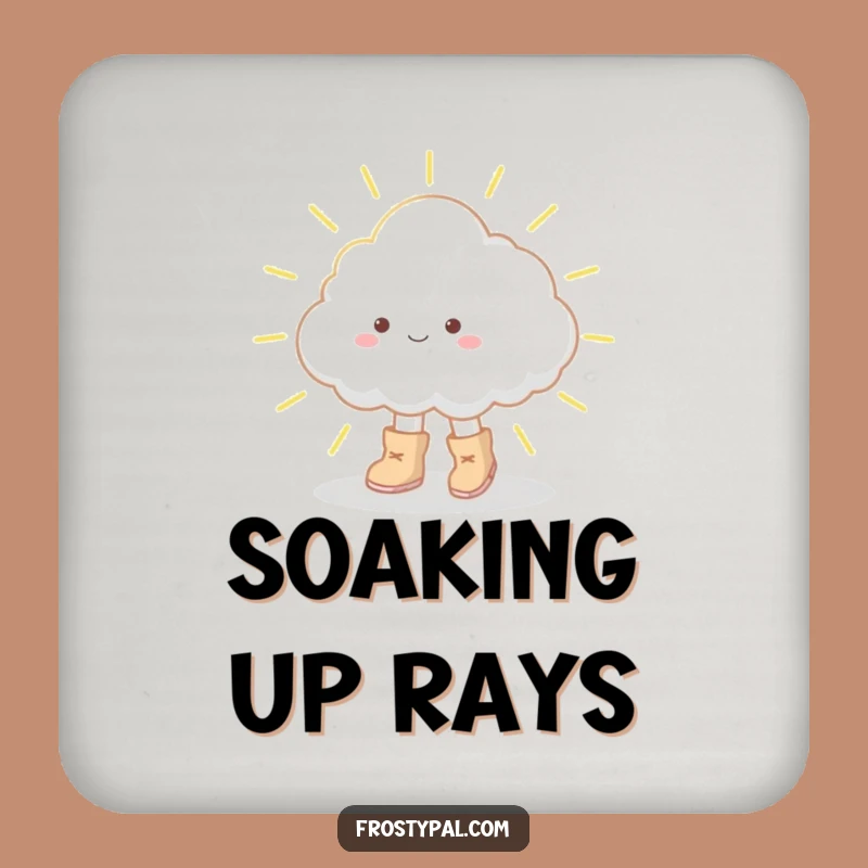 Funny Cloud Boots Drink Coaster - Protect Surfaces with Whimsy!