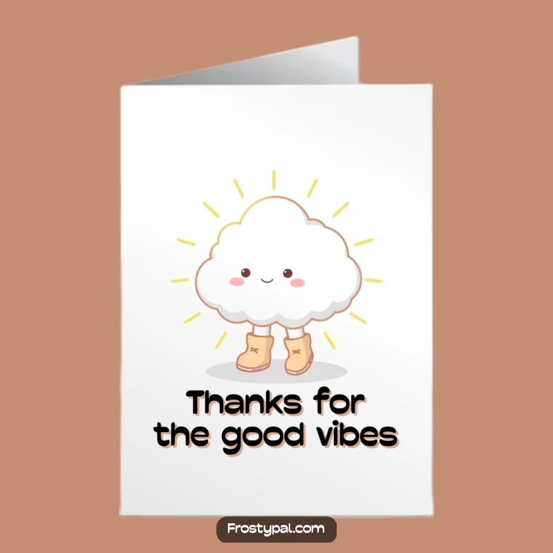 Free Printable Thank You Card: Funny Cloud Boots - Humorous DIY Downloadable Gift