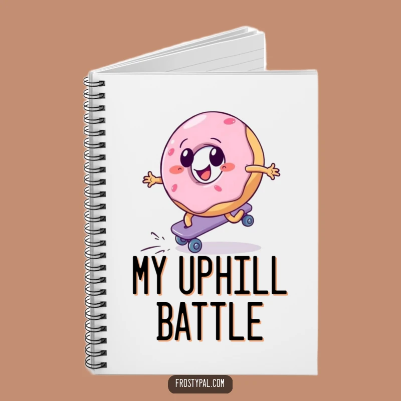 Funny Donut Skater Notebook - Write with Determined Sweetness!