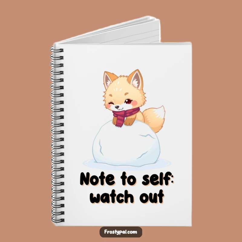 Funny Fox Notebook: Snowy Day Journal, Hilarious Stationery for Winter Notes