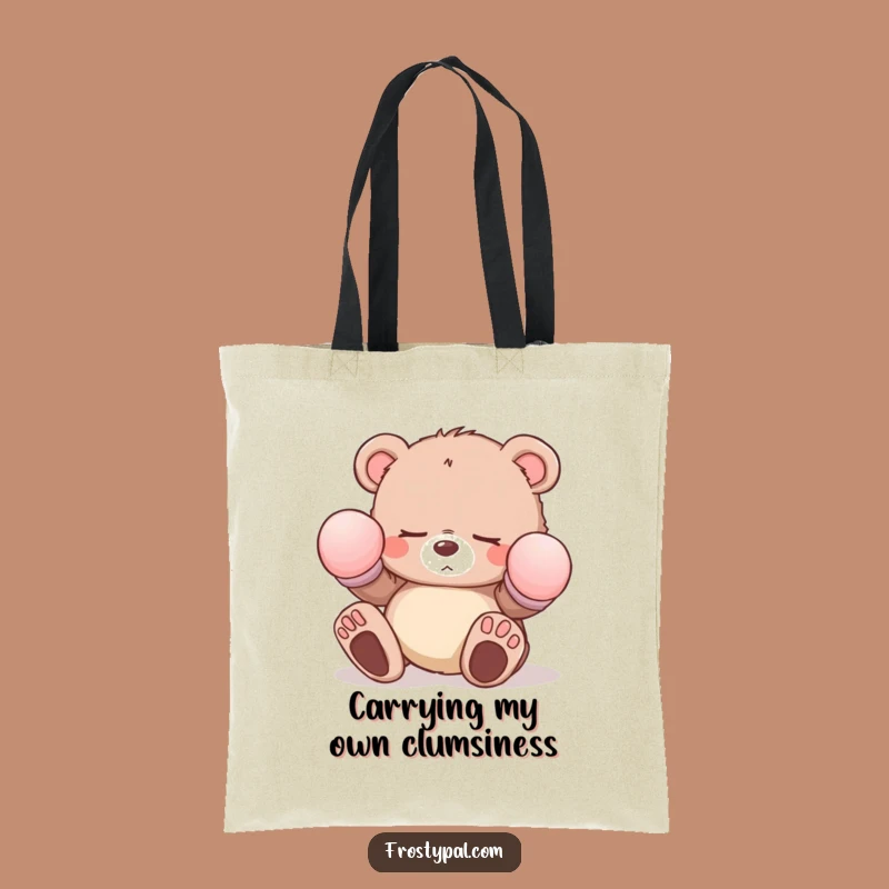 Funny Sleepy Bear Cub Tote Bag: Adorable & Hilarious Accessory for Everyday
